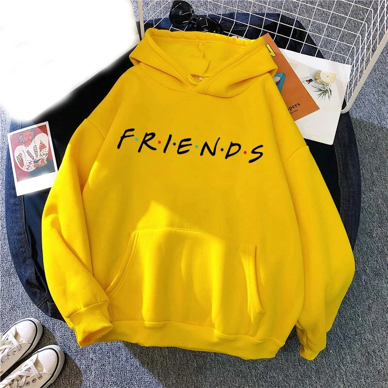 New Friends TV Show Men\'s Hoodie Men\'s and Women\'s Fashion Simple Long sleeved Pullover Street Trend Hip Hop Large Sweatshirt