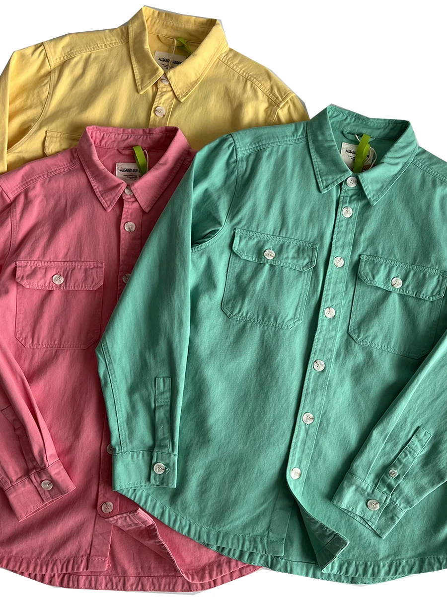 

Ограниченная серия: Мужская джинсовая рубашка из чистого хлопка с длинным рукавом, свободного кроя, в рабочем стиле, на пуговицах, с классическим воротником, весна-осень.