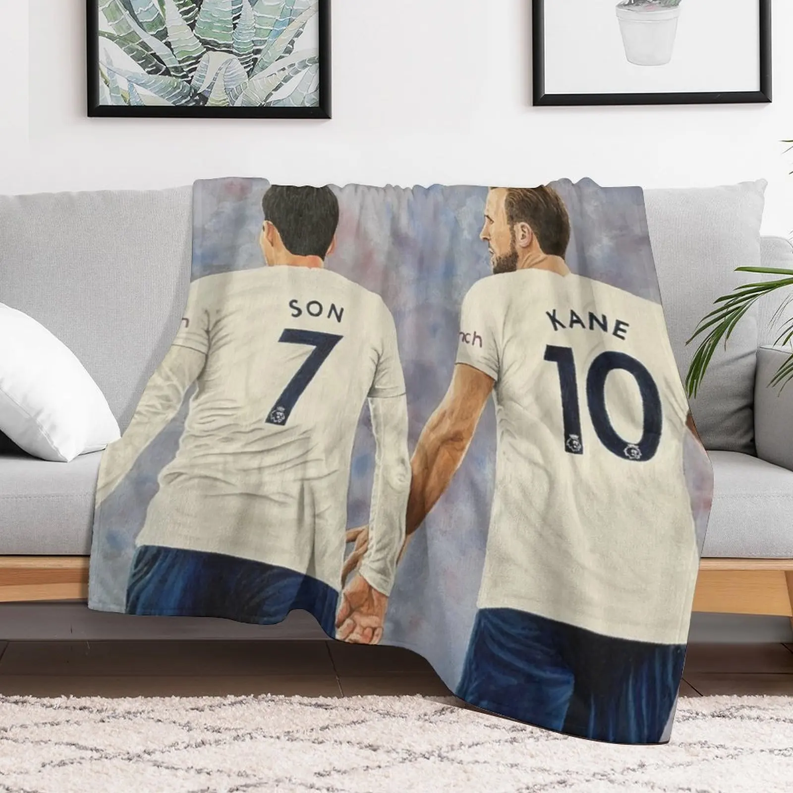 My painting of Tottenham Hotspurs Harry Kane & Son Heung-Min Throw Blanket For Baby warm for winter Blankets