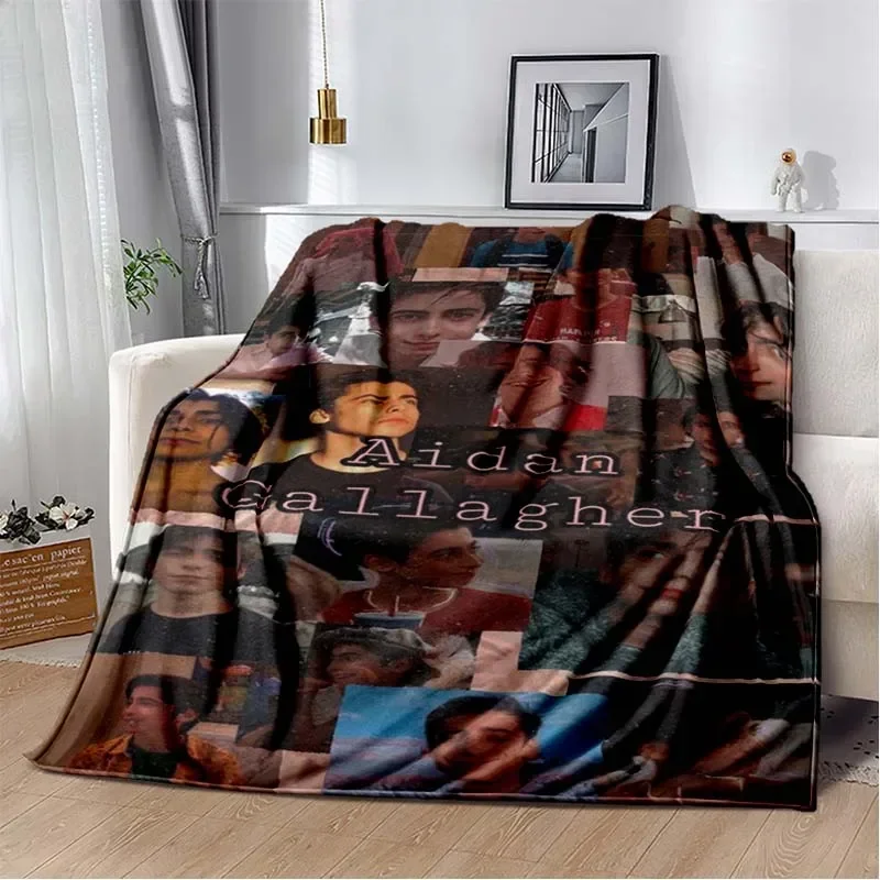 Aidan Gallagher Number Five Actor Blanket Flannel Fall and Winter Warm Plush Throw Blankets for Bed Office Picnic Blanket Gift