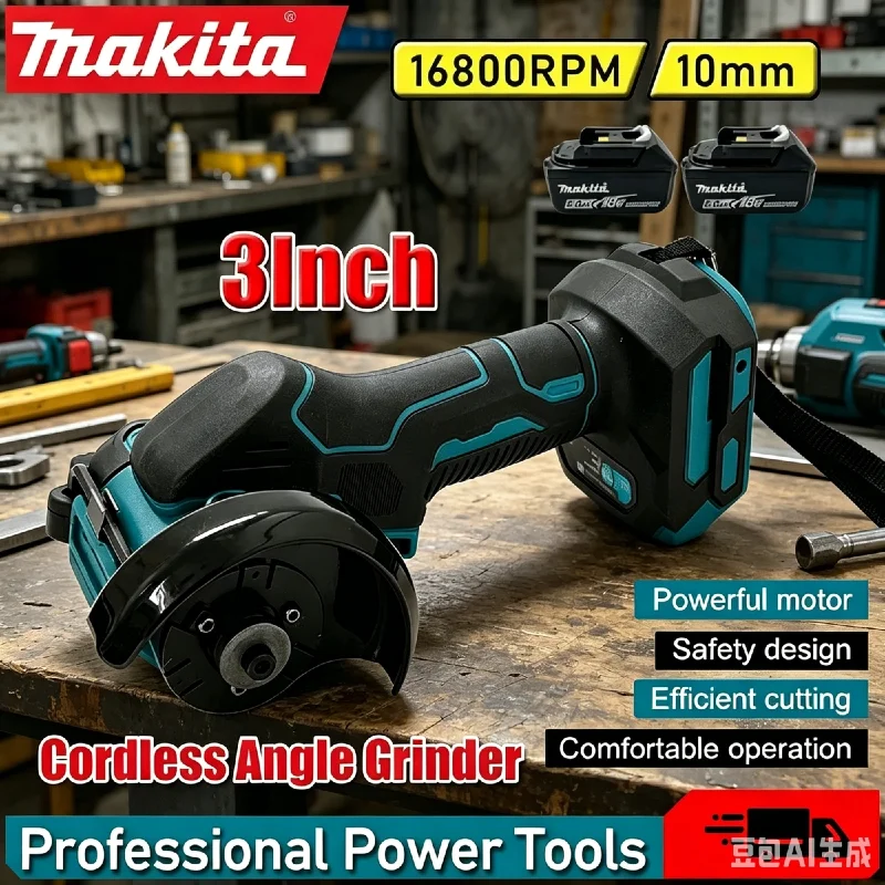 

Makita 3 Inch Cordless Electric Angle Grinder Makita 18V Power Tool Mini Circular Saw For Metal Wood Cutting Processing