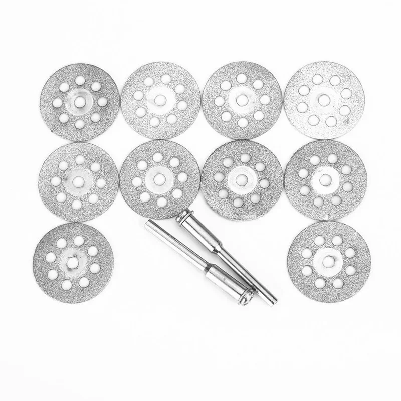10 Chiếc 22Mm Cắt Kim Cương Đĩa Đá Mài Gỗ Nhựa Kim Loại Nhỏ Lưỡi Tròn Cho Máy Mài Điện Dụng Cụ Xoay phụ Kiện