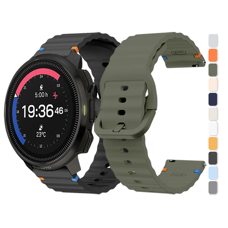 Breathable Strap for Suunto Ocean New Look Silicone Band for Suunto Vertical/SUUNTO 3/3 Fitness/Race S Smartwatch  22/20mm Strap