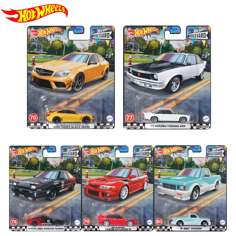 Original Hot Wheels Premium Car Boulevard 16 Metal Diecast 1:64 Vehicles AMG Holden Torana Toyota Lancer Collection Kids Toy Boy