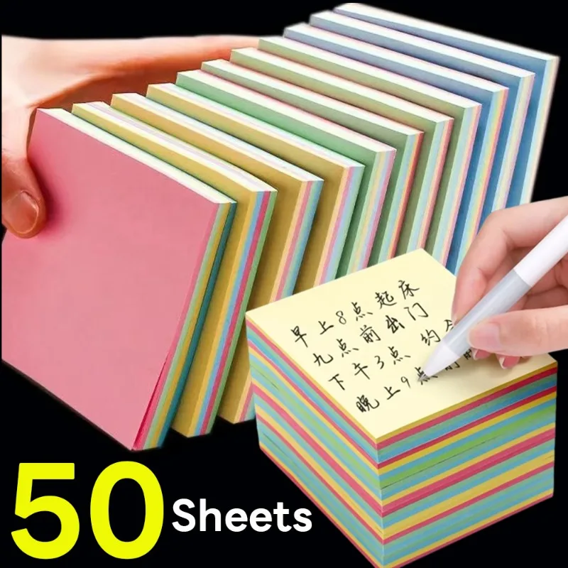 50 แผ่นโปร่งใส PET MeMO Pad โพสต์มัน Sticky Notes Planner สติกเกอร์ Notepad โรงเรียนเครื่องเขียนนักเรียน