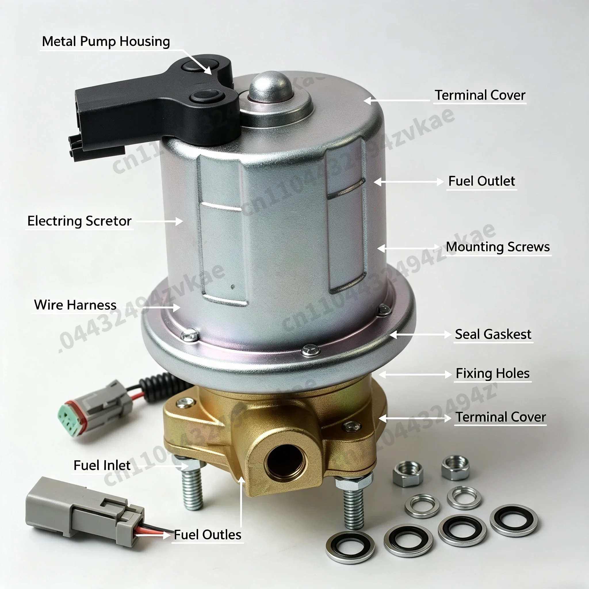 24V Electronic Oil Pump P76923 Part Number 4943049/5362274/4935731/4932708/3990106 With/Without Accessories Optional