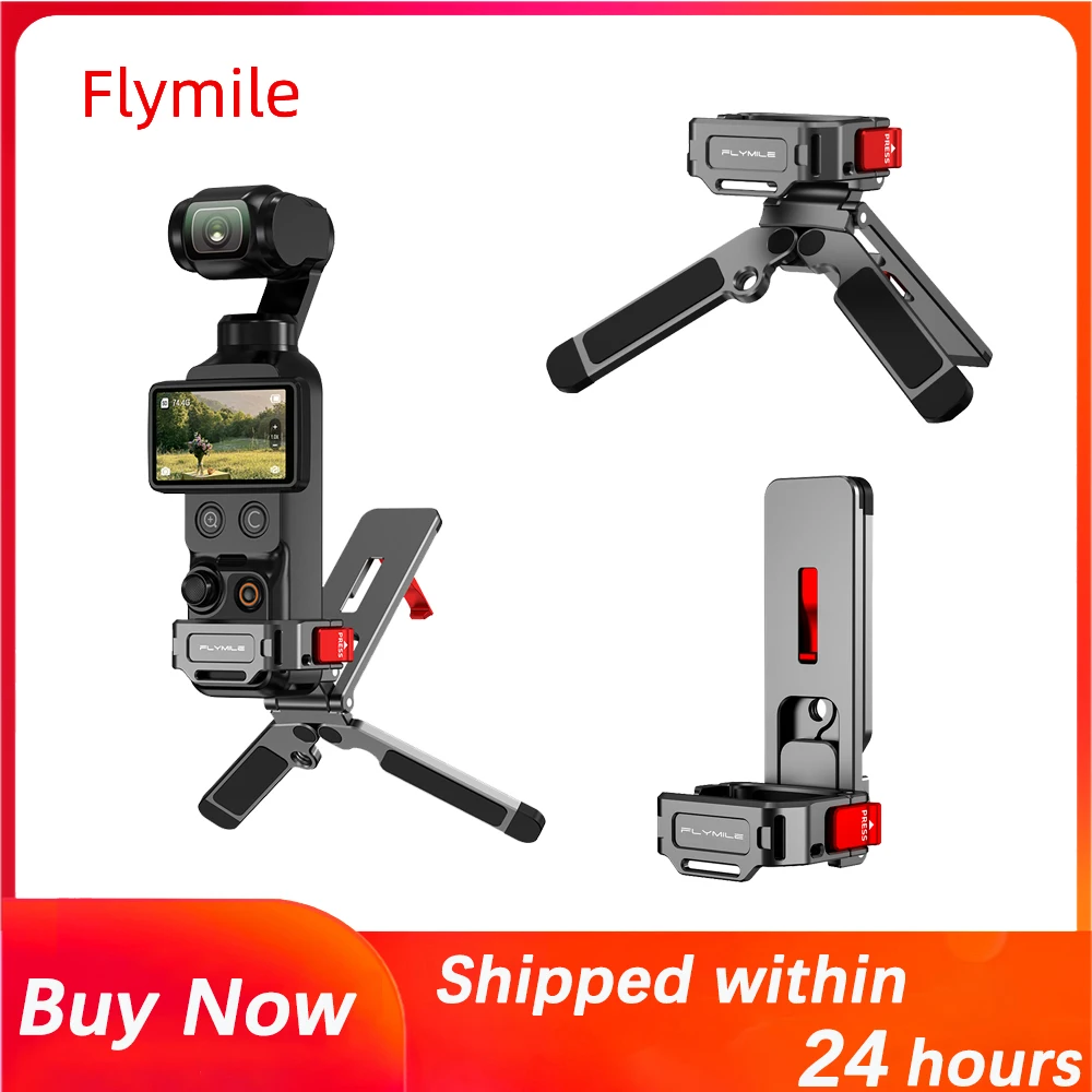 Suporte Magnético FLYMILE para DJI Osmo Pocket 3/4, Tripé Portátil Mini para Selfie e Acessório de Câmera para Gravação de Vlogs