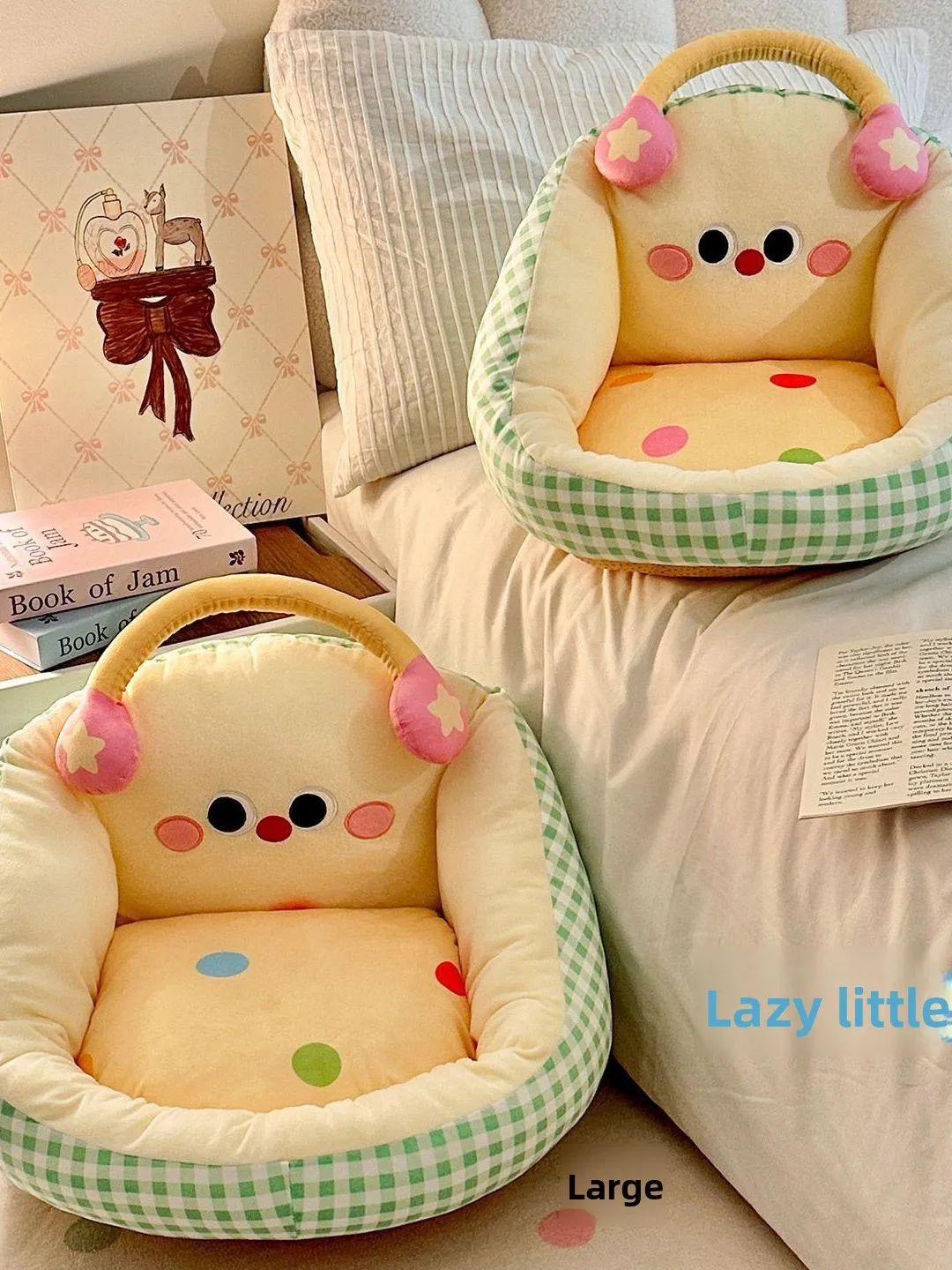 

Bedroom Lazy Sofa Cushion Balcony Single Small Sofa Tatami Can Lie Can Sleep Living Room Leisure Chair Pad Square Shape