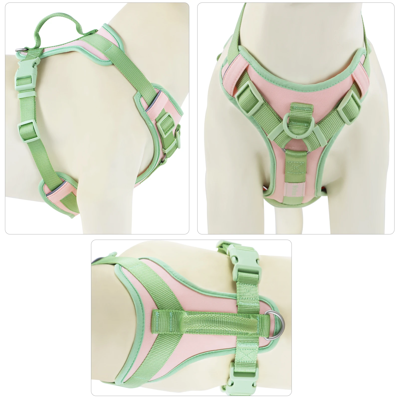 Splicing Colors For Medium Dog Harness no pull for large Small dogs Adjustable Chest Strap Dog Harness bundle Personalized