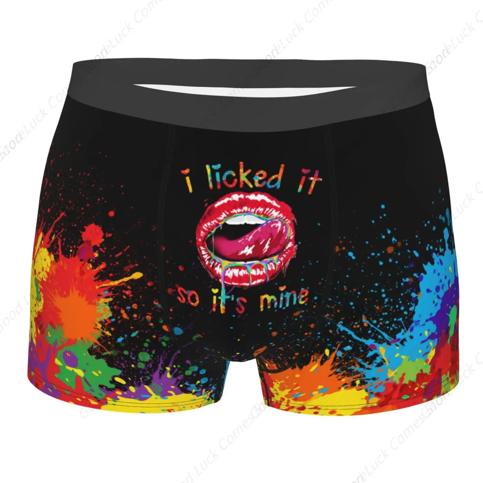 

I Licked It So It's Mine Забавные мужские трусы-боксеры-S Нижнее белье Новинка Веселые подарки для мужчин Дышащая стрейч