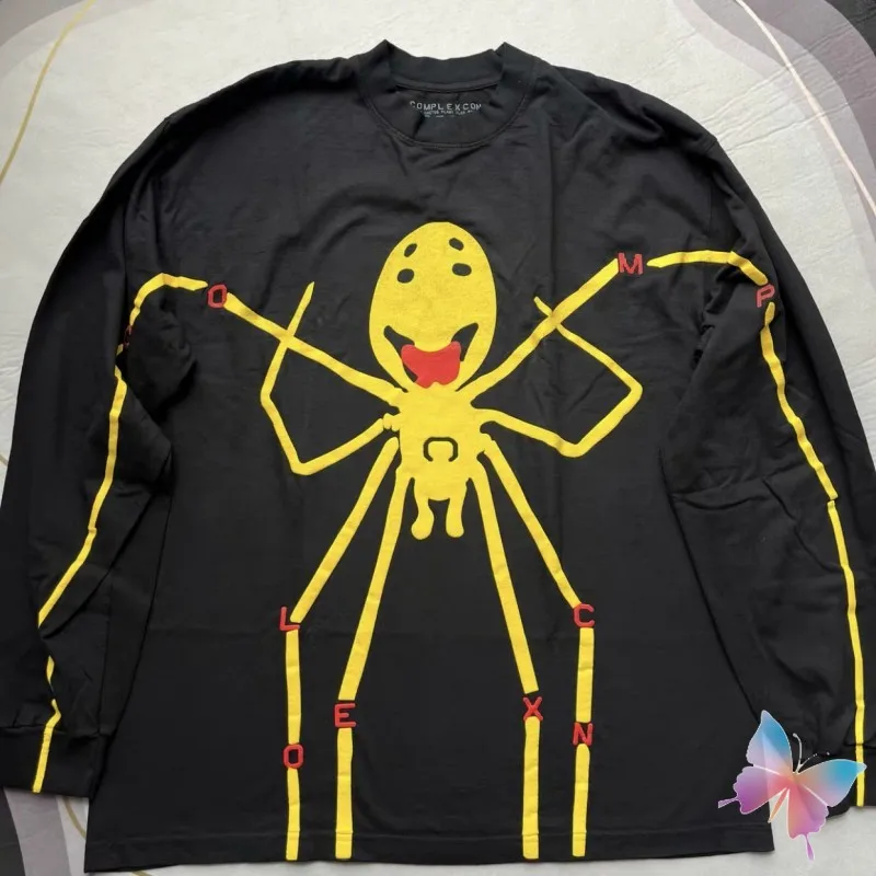 24ss New CPFM XYZ Long Sleeve Tops Vintage Men Women Kanye Pullover Foam Splash Ink Yellow Face Spider Casual Loose Sweatshirts