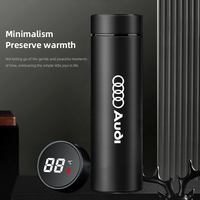 500ml Car Smart Thermos Mug Stainless Steel Insulated Water Bottle For Audi S Line A1 A3 A4 A5 A6 A7 A8 Q3 Q5 Q7 Q8 Q2 B8 B7 TT
