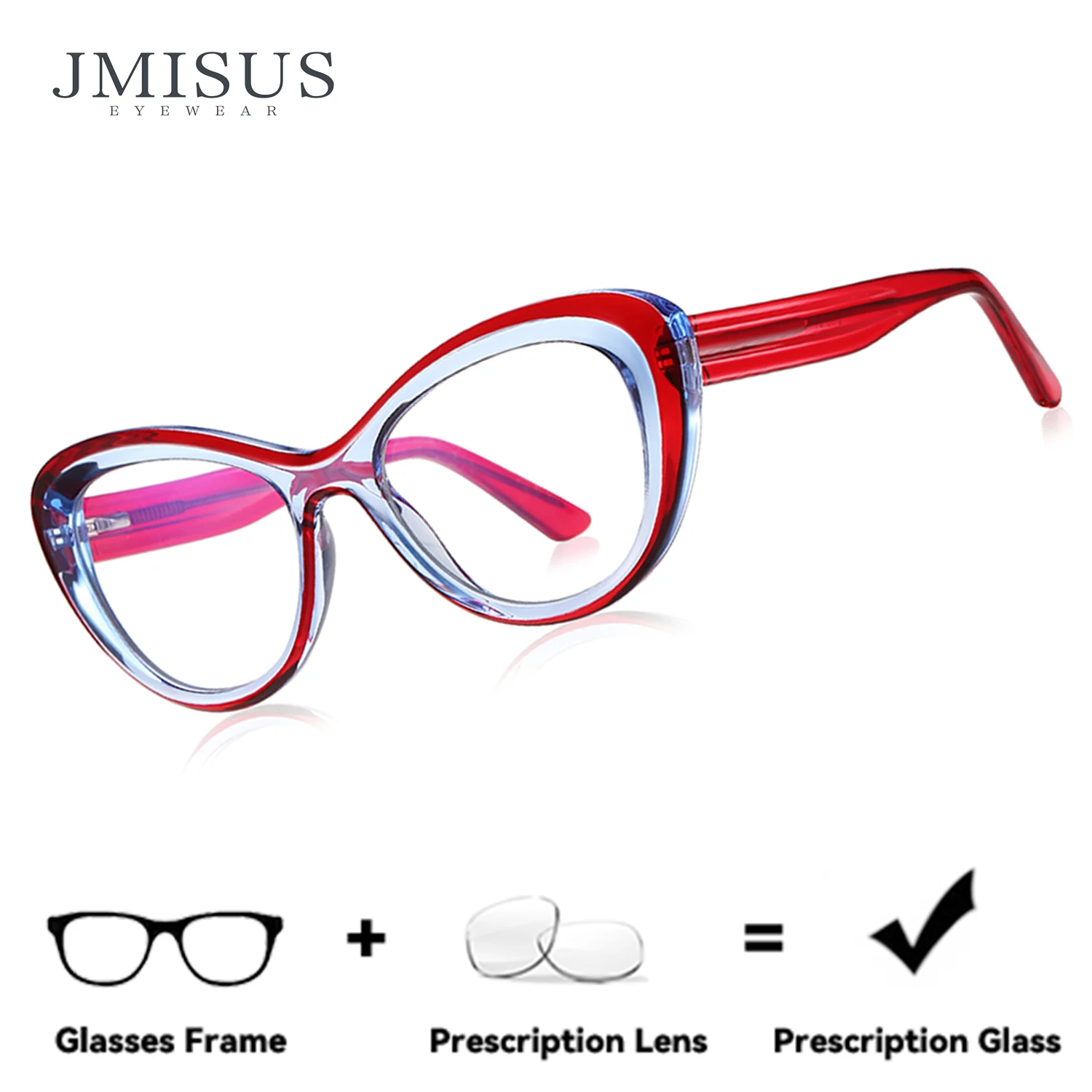 

Женские овальные очки для коррекции близорукости JMISUS, модные квадратные очки ручной работы из ацетата с фотохромной технологией, оптические очки