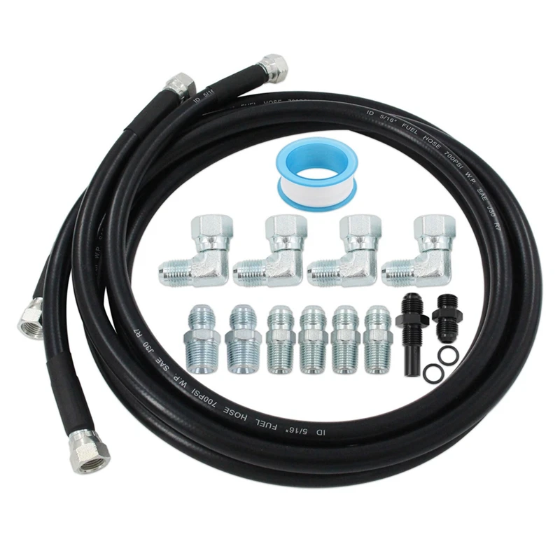 Super Sale Transmission Cooler Lines, 6AN 70inch Nylon Braided Hose for GM Chevy Ford Turbo 700R4 4L60E 4L65E 4L80E