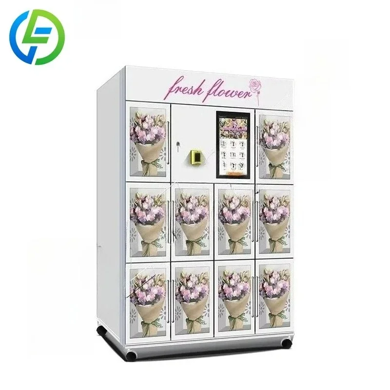 FOODLINE Customized Commercial Flower Vending Machine Refrigerated Locker for Bouquet in Hospital Airport Mall
