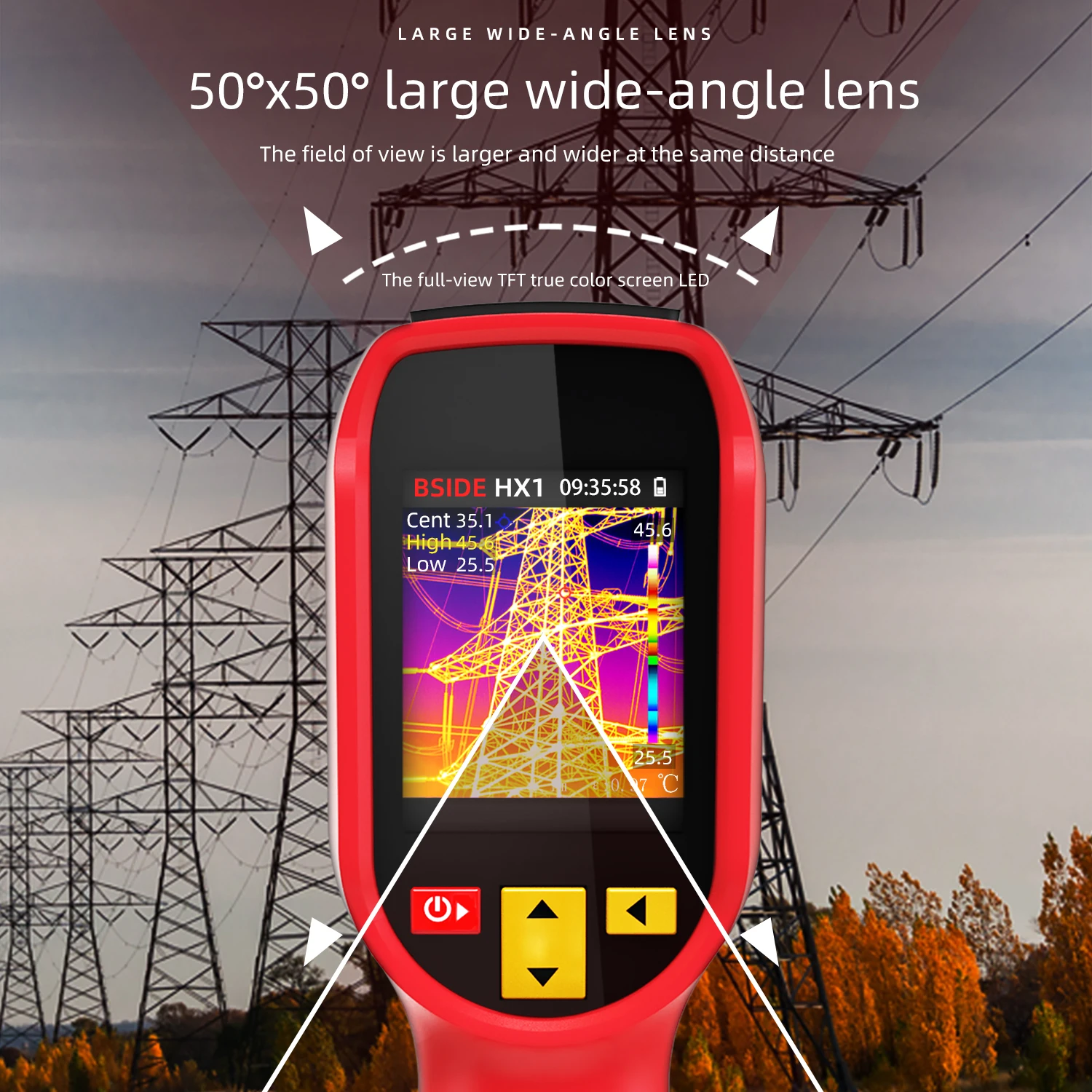 BSIDE HX1 Handheld Thermal Imaging Camera PC Analysis Software Industrial Tester -20~550C 15 color palettes 240×240IR resolutio