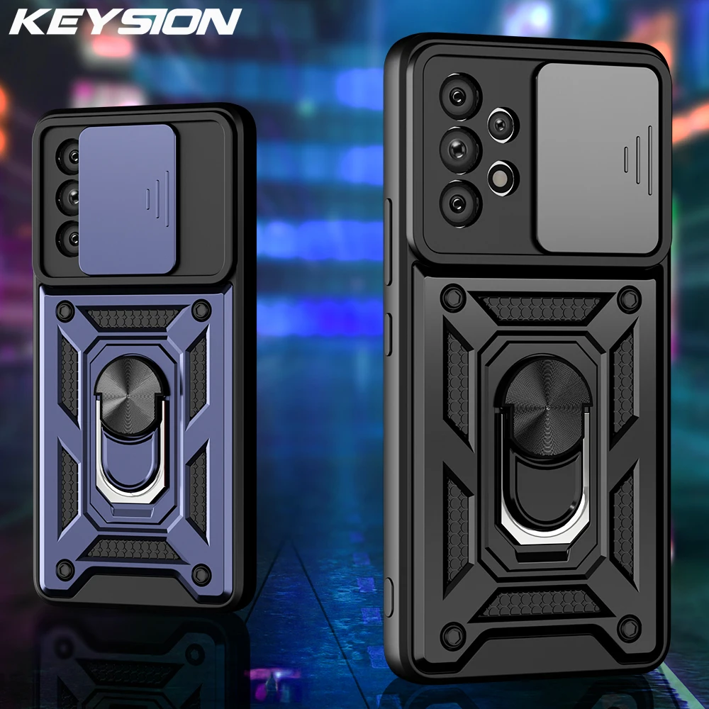 KEYSION Shockproof Case for Samsung A23 A13 4G A53 A73 A33 A22 A12 5G Camera Protection Phone Cover for Galaxy A02 A03 Core M52