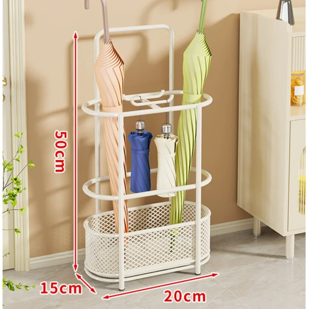Umbrella Stand Constructed From Iron For Living Room Bedroom Entryway With Organized Storage And Drip Dry Feature