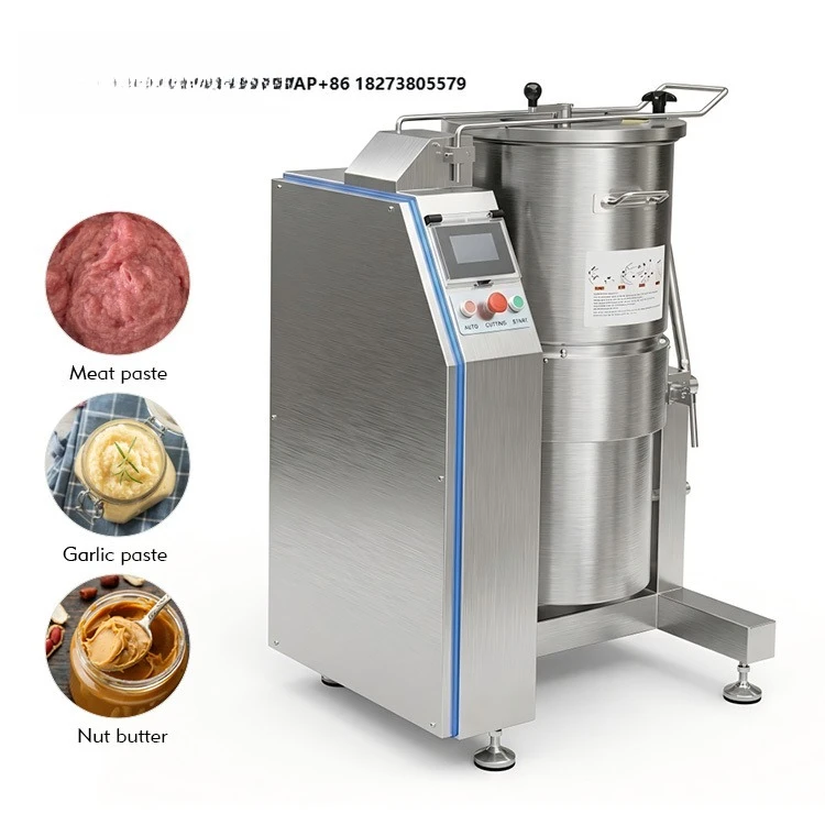 60L Industrial Vacuum Bowl Cutter/Mixer 11kW CNC Stainless Steel Food Processor for Meat Nut Butter/Vegetables 3000RPM