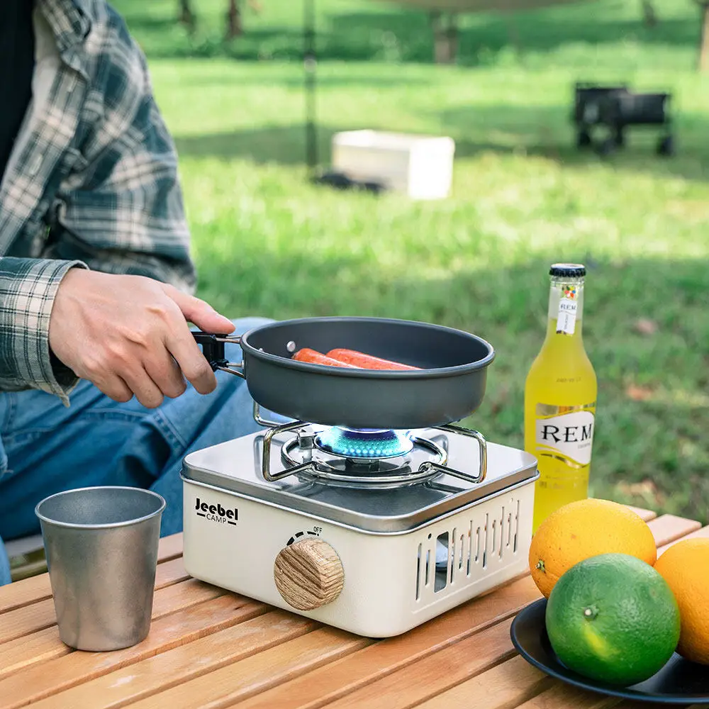 Imagem -04 - Fogão a Gás de Acampamento Ajustável com Bolsa de Armazenamento Alta Potência Portátil Mini Fogão Piquenique ao ar Livre Doméstico 2800w