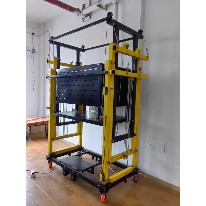 Ascenseur d'échafaudage Mobile électrique, capacité de 500KG, hauteur 6M 12M, avec plate-forme pliante télécommandée pour les travaux de Construction