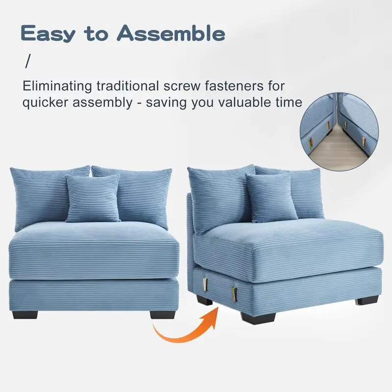 أريكة مقطعية ذات سحابة كبيرة الحجم، أريكة بمقعد عميق قابلة للتحويل مع مساند للذراعين واسعة للغاية، 10 وسائد، سروال قصير ممتاز #6