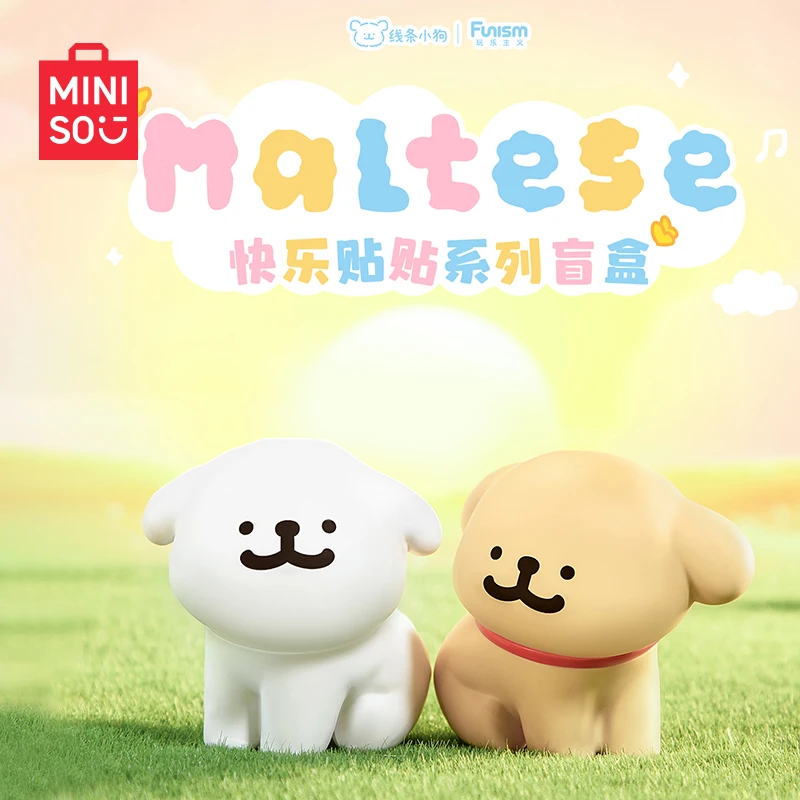 New Maltese Happy Snuggling Series Hot Selling Trend Playing Blind Boxes Cute Doll Mode Desktop Decorations Ornaments Toys Gifts