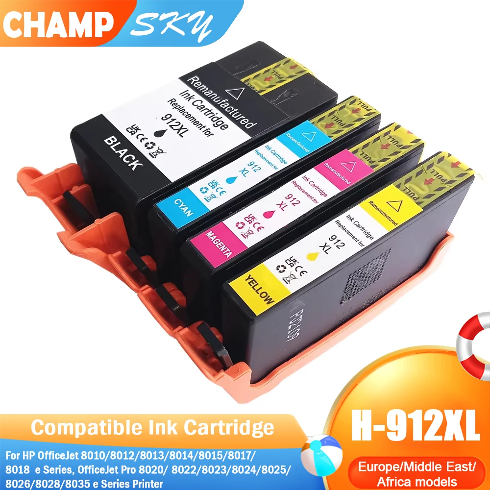 

912 XL 912XL 917XL ink cartridge Premium Color Compatible Printer Ink Cartridge for HP OfficeJet 8010 8012 8015 8020 8025 etc
