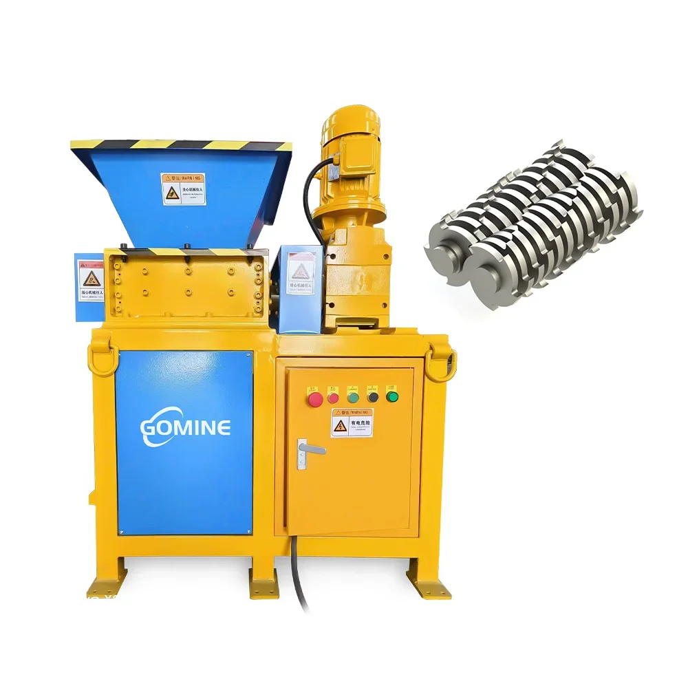 High Efficiency Small Wood Plastic PET Bottle Rubber Crusher Machine Solid Waste Scrap Metal Shredder Machine