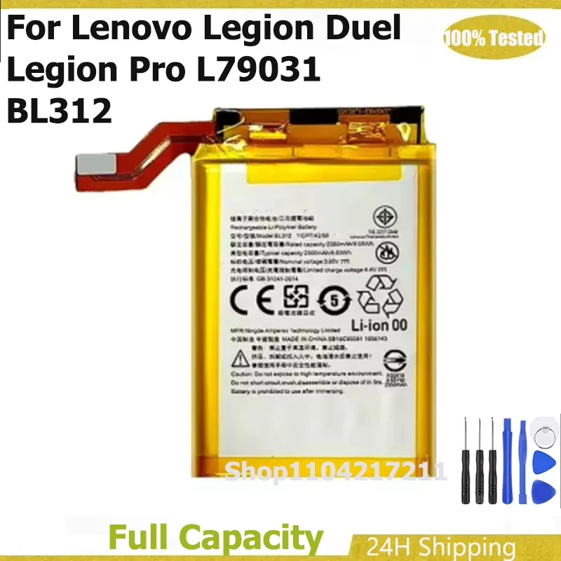

Original BL310 BL312 Battery for Lenovo PRO L79031 L70081 Rechargeable Bateria with Tools