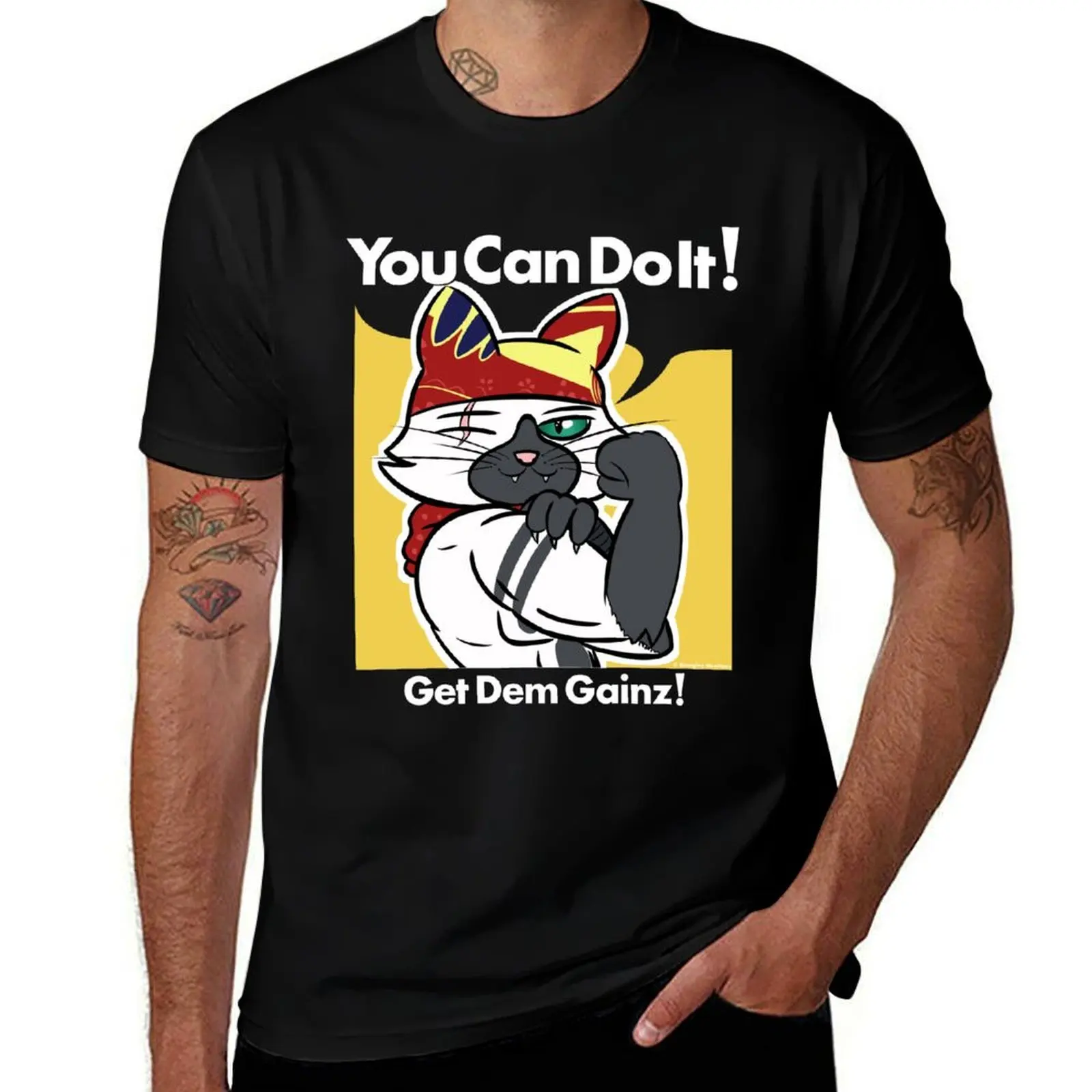 

Meowscular Gainz T-Shirt man t shirts high quality luxury brand man graphic t shirt T-Shirt