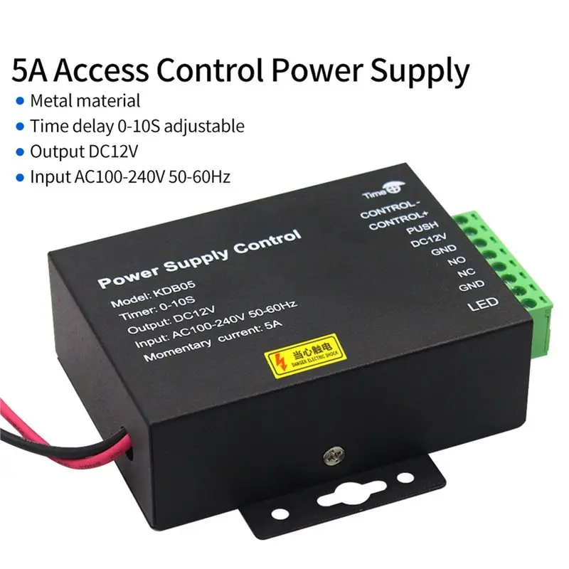 AA84 Access Control Power Adapter DC 12V 5A Switch Power Supply Controller AC 100-240V For RFID Door For Electric Lock System