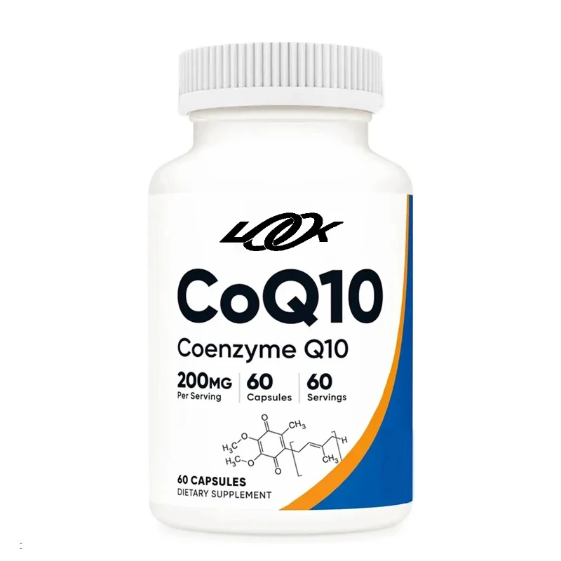 CoQ10 200mg, 60 vegetarian capsules, high absorption rate, vegetarian, non GMO, coenzyme Q10