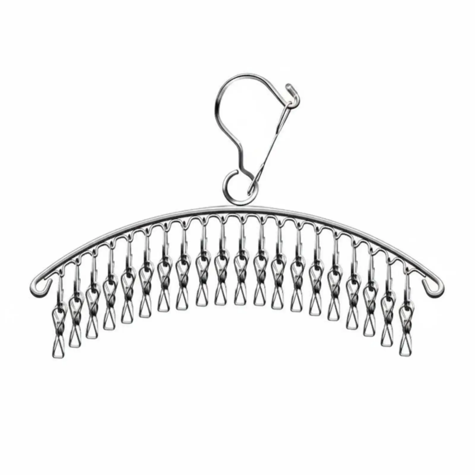 Sock Drying Rack Stainless Steel Vertical Clothespin Hanger for Laundry Clips Towel Drying Organizer Balcony Rail Space Saver