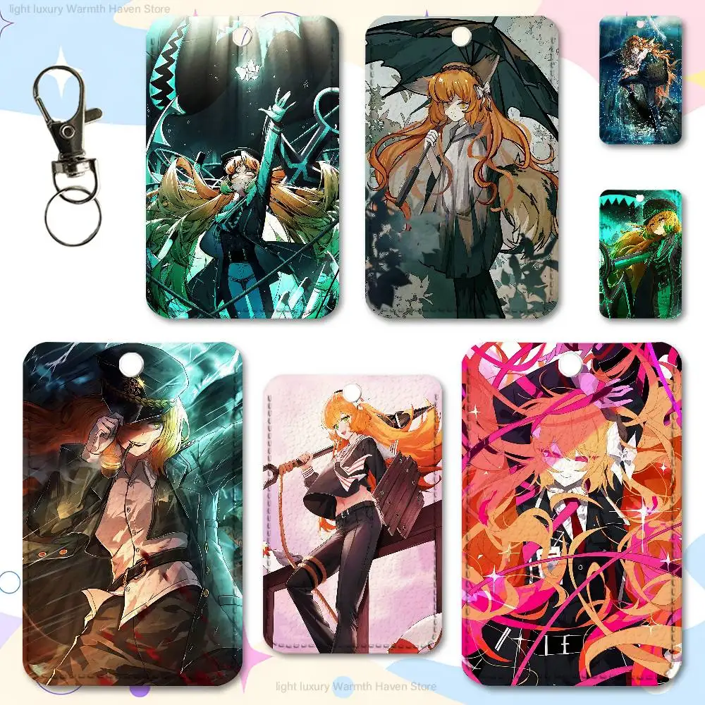 

L-Limbus C-Company Ishmael Cute Cartoon Card Keychain Anime Fashion Pendant Bag ID Door Card Case Bus Card