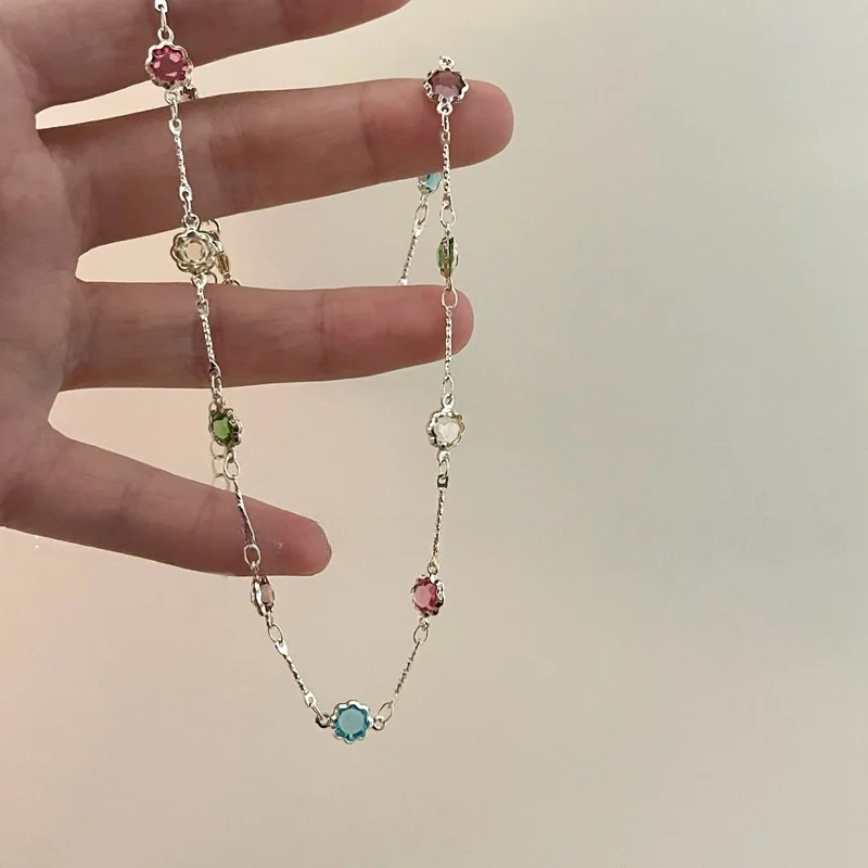 Natural Stone Choker Necklace for Women and Girls Summer Jewelry Gift