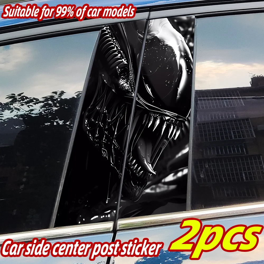 

Alien Car Stickers Waterproof Auto B Pillar Decor Cover Scratches Durable Car Doors Pillar Vinyl Decals Vehicle Decor Accessorie
