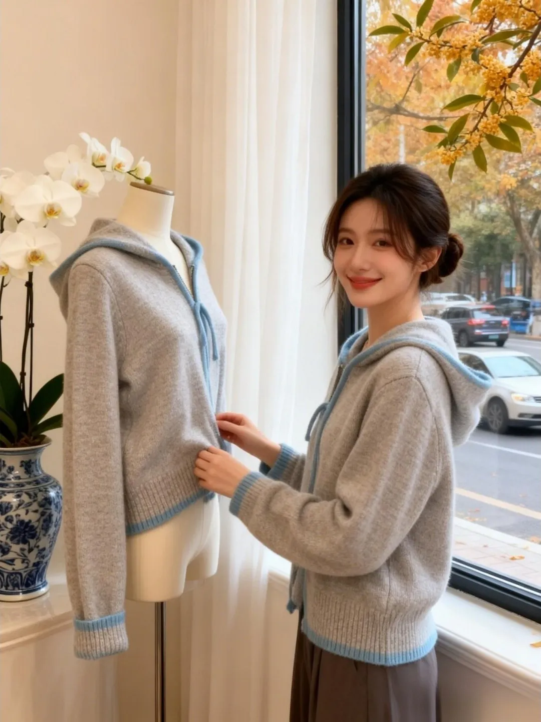 Elegant Long Sleeve Knitted Sweater Women's Outerwear Soft Commute Style Autumn Winter New Arrival Versatile Design Sensation