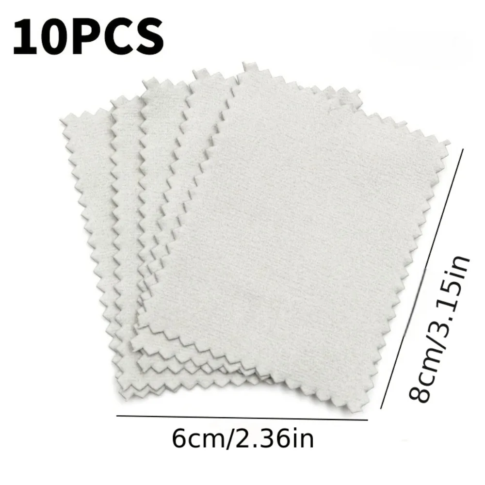 

Pack of 10, gold and silver jewelry polishing cloth, anti-oxidation silver jewelry wiping silver cloth, multi-functional ring necklace bracelet cleaning cloth,jOne wipe to refresh! Powerful cleaning restores luster, a must for jewelry maintenance
