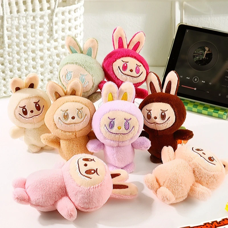 

New Kawaii Labubu Plush Stuffed Doll Keychain Pendant Cute Cartoon Anime Doll Trinket Kids Stuffed Animal Toys New Year Gifts