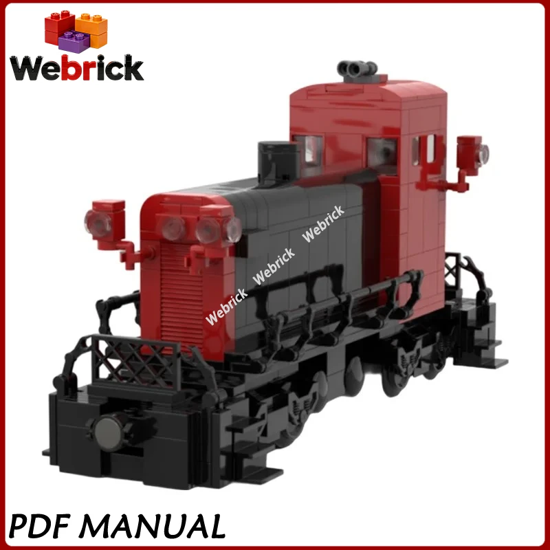 Classic Industrial Switcher Engine MOC Building Blocks Heavy Shunting Locomotive Brick Model For Rail Scene Collection