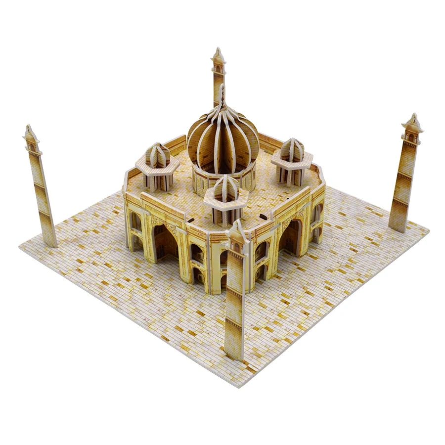 Taj Mahal Building Cardboard 3D Puzzle Kids Toys Game Hobby DIY World Famous Attractions Model Kits Children's Educational Toys