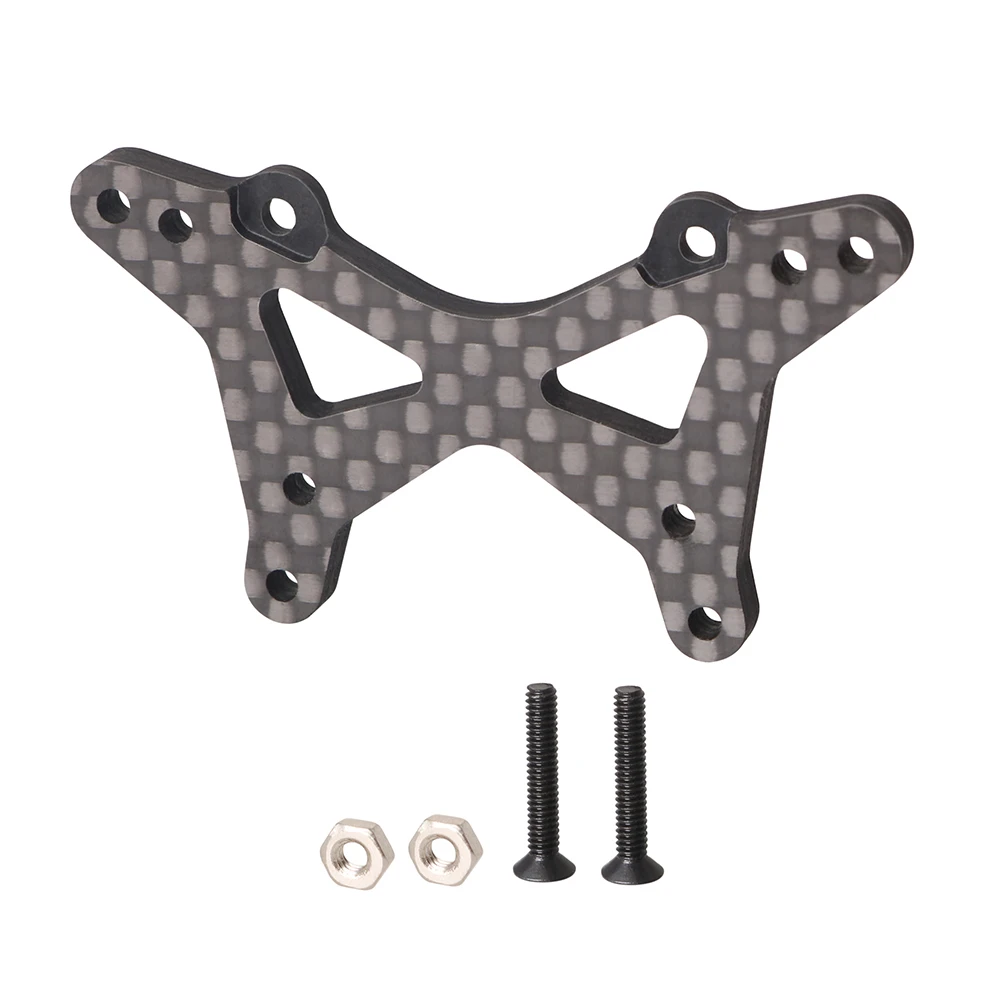 KYX Racing Carbon Fiber Front Shock Tower Wing Stay Upgrades Parts Accessories for 1/18 RC Crawler Car LOSI Mini-T 2.0