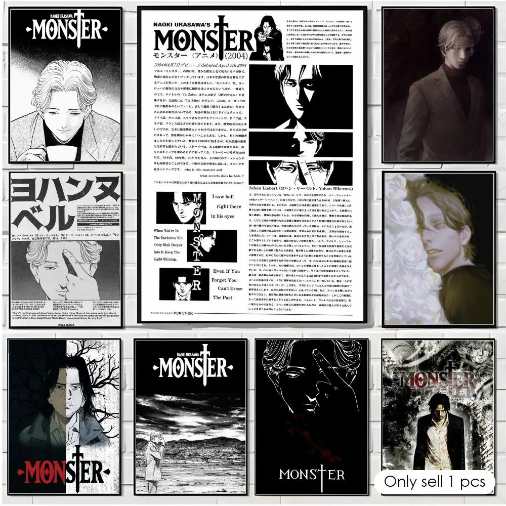 Anime M-Monster Poster Trendy Aesthetic Wall Art high-end Bedroom Home Cafe library Decor