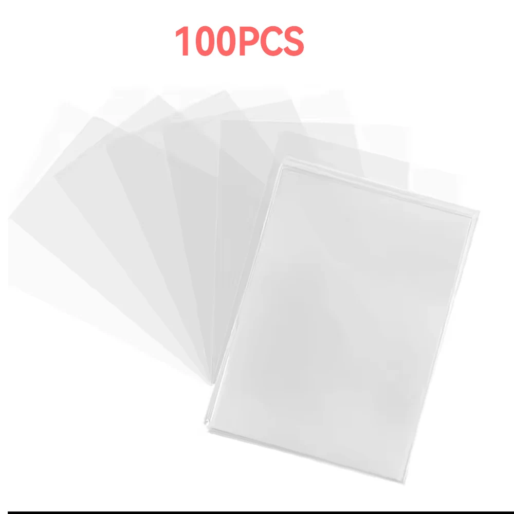 

100PCS Transparent Inner Card Sleeve Protector for PTCG/YGO , Waterproof Trading Card Sleeves,Clear Protective Sleeves