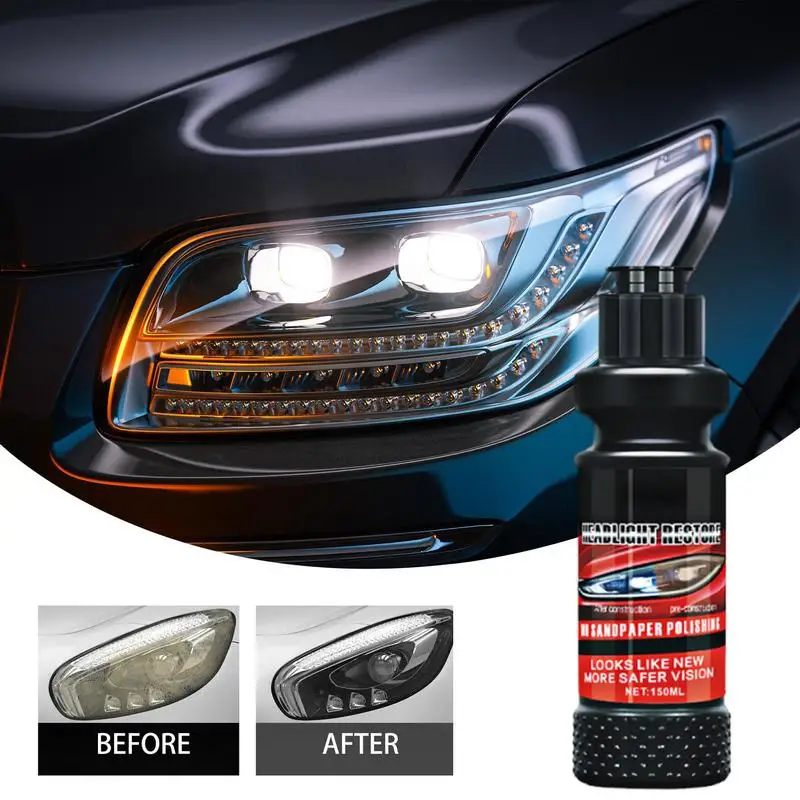 

Headlight Protectant 150ml Car Light Polishing Cleaner Scratch-Resistant Automobile Detailing Supplies Non-yellowing Cleaning