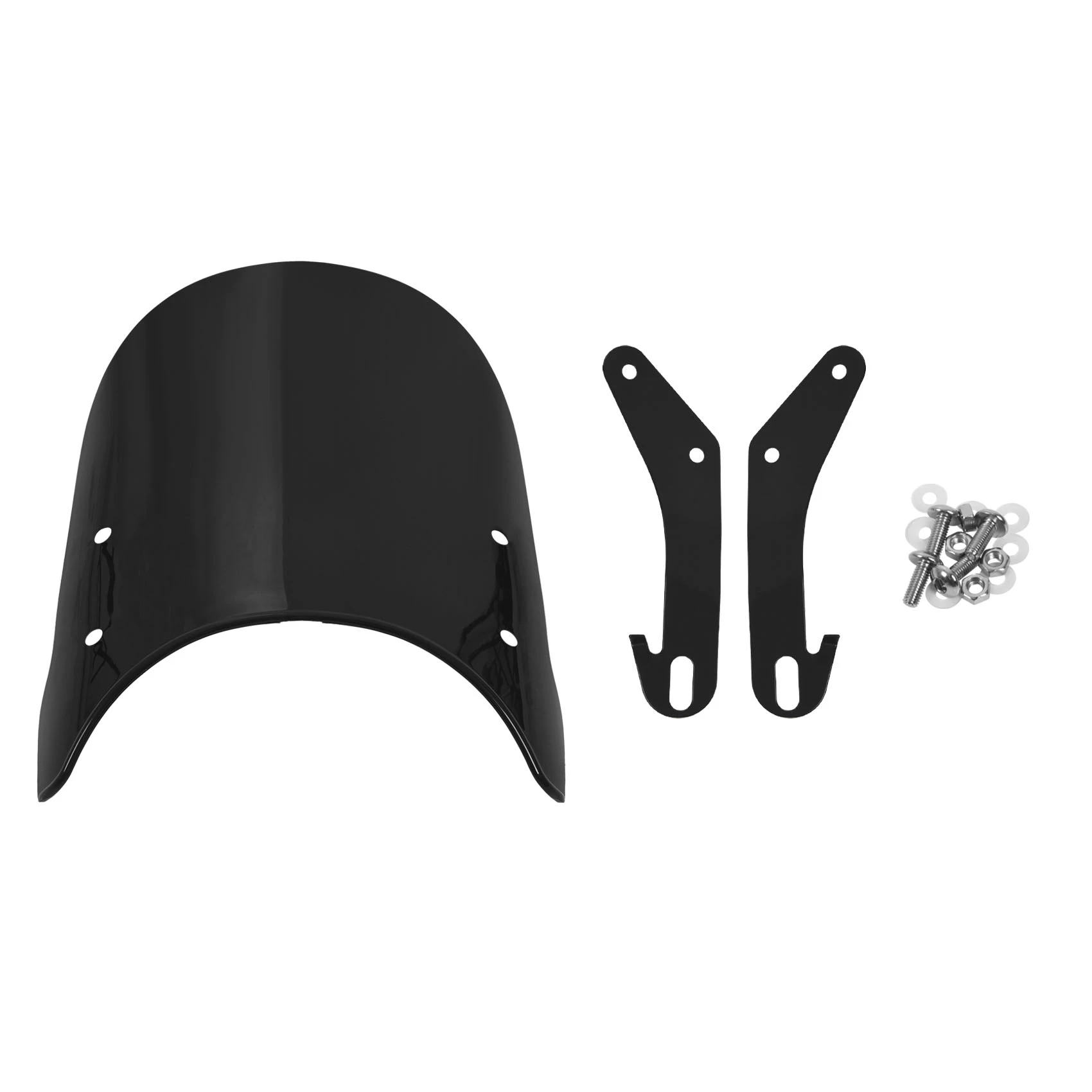 Motorcycle Headlight Fairing Windshield Windscreen Compatible for Triumph Bonneville 2001-2017,T100 2003-2017(Black)