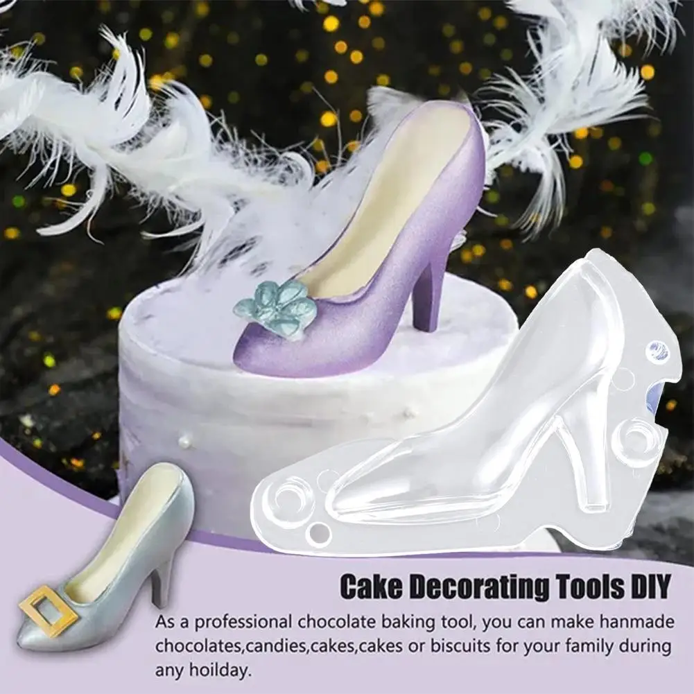 High Heel Shoes Chocolate Candy Mould Bundle 3D Molding Cake Kitchen Tools Fondant Instructions Mold X1V3