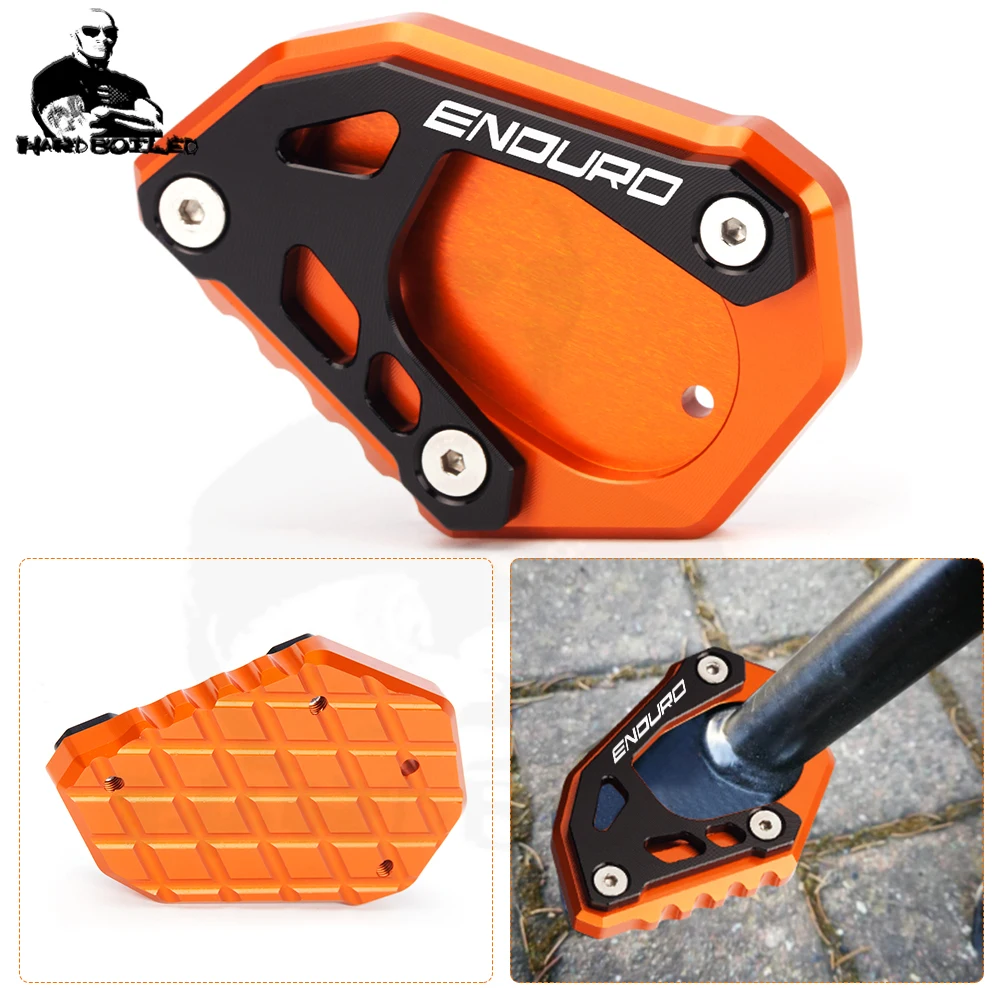 Motorcycle Accessories 690 Enduro R Kickstand Side Stand extension Enlarge Plate Pad FOR KTM  690 LC4 Enduro EndurR 2019-2022