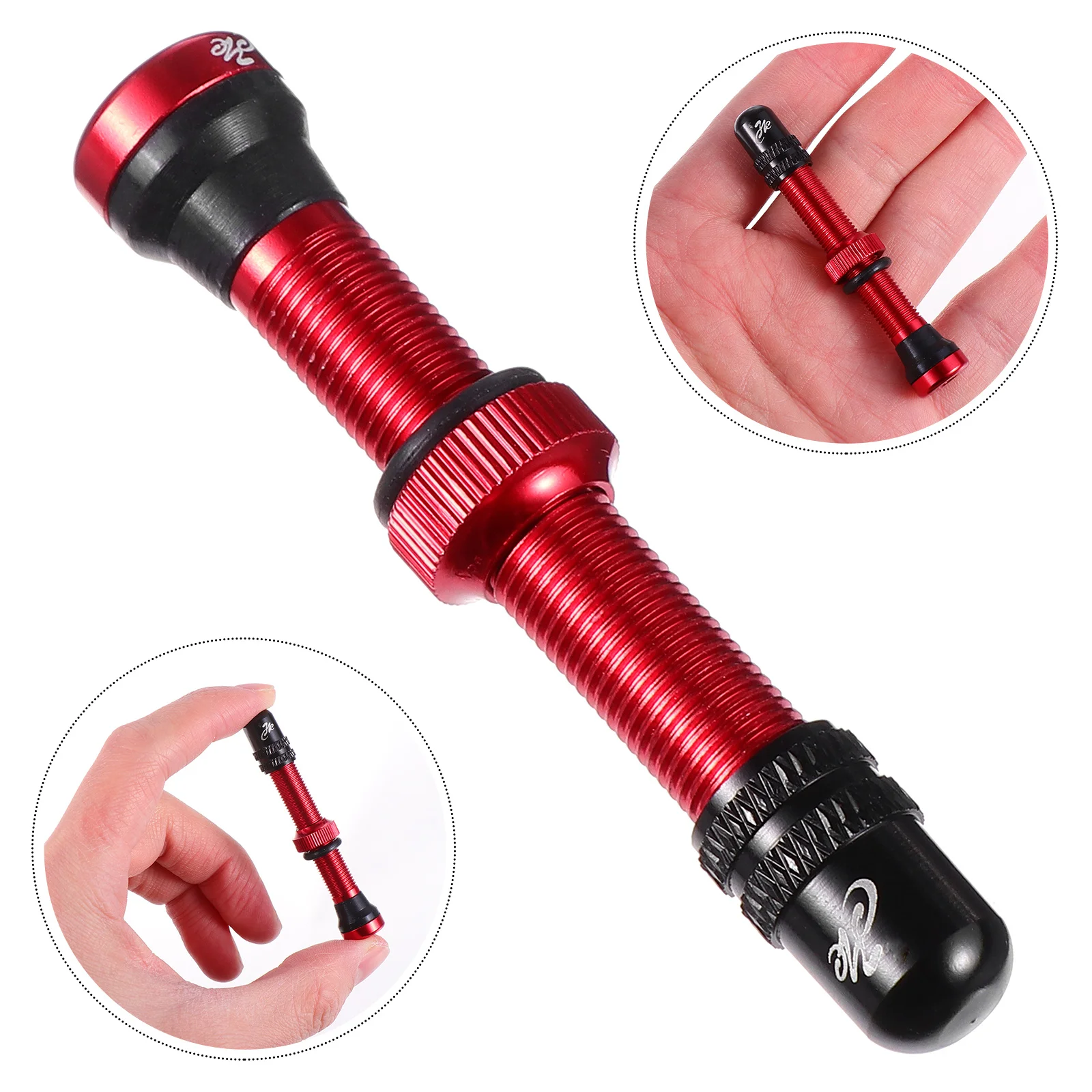 

Aluminum Alloy Tubeless Tire Stem 60mm Replacement Leak-Proof Bike Accessory Air Valve Cover Tire Accessory